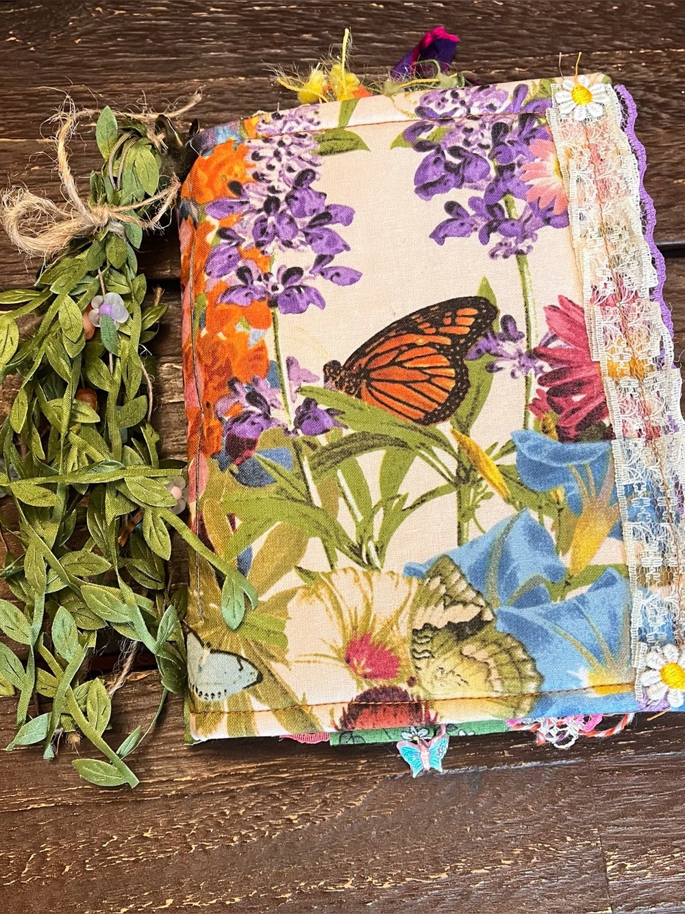 Butterfly Junk Journal Faith Floral Nature Flowers Softcover Decorated 3 Sig